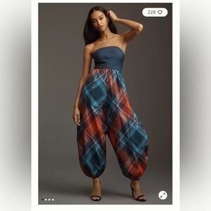 NWT ANTHROPOLOGIE MAEVE Gathered Balloon Jumpsuit